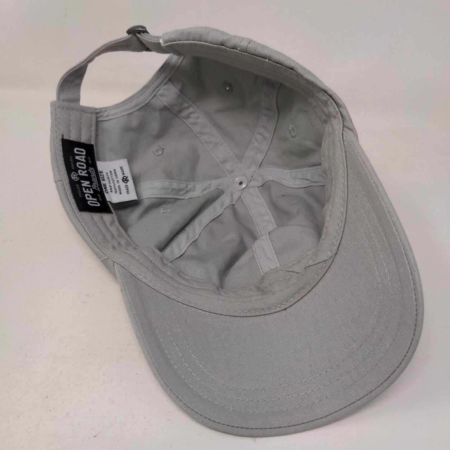 Open Road Men's Slideback Hat Gray Size OS Embroidered Crazy Dog Person Logo