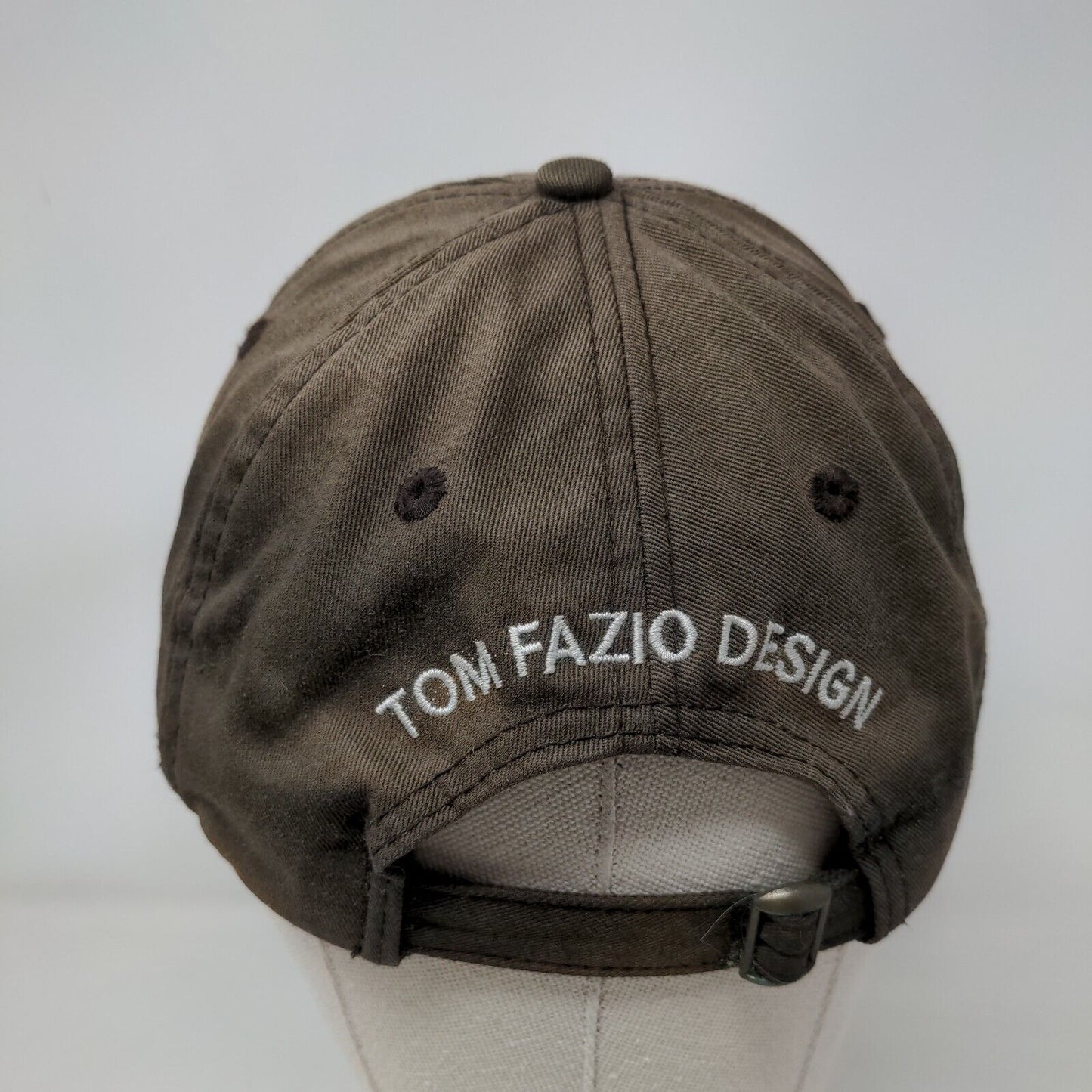 World Woods Golf Club Slideback Hat Brown OSFA Tom Fazio Design