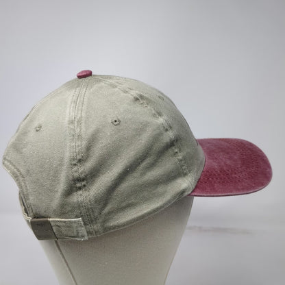 Port Authority Baseball Cap Beige Red One Size Turbo Air Logo Slideback Hat