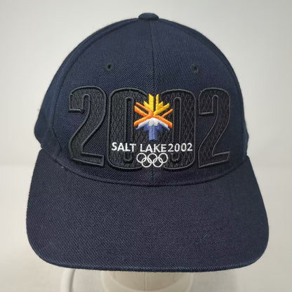 Salt Lake 2002 Olympics American Needle Snapback Hat Blue Orange Adjustable OSFM