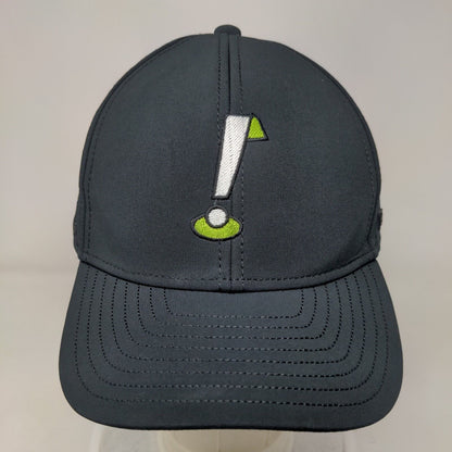 Melin Snapback Hat Black 58cm Embroidered Logo Laser Cut Adjustable