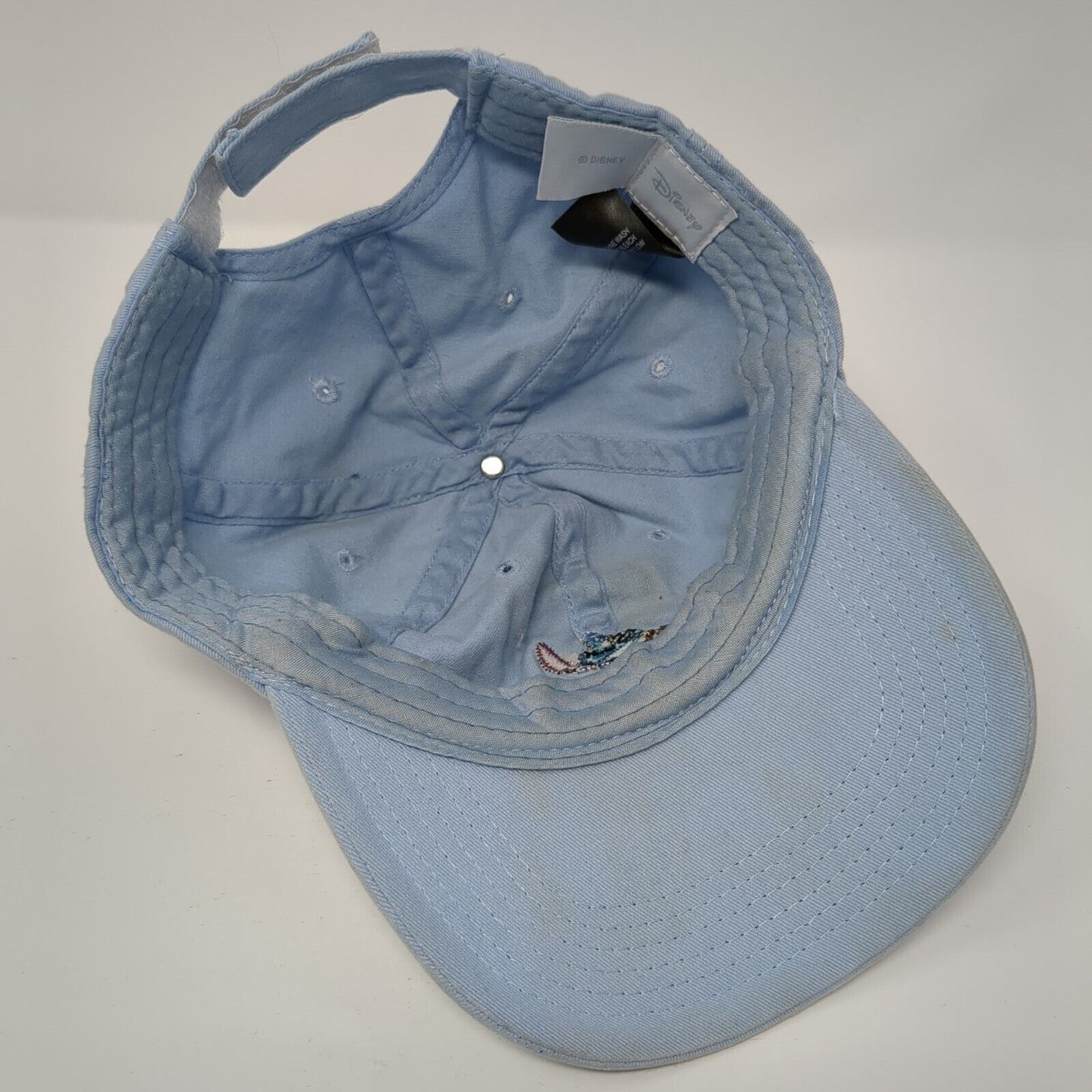 Stitch Strapback Hat Blue One Size Adjustable Embroidered 6 Panel Disney