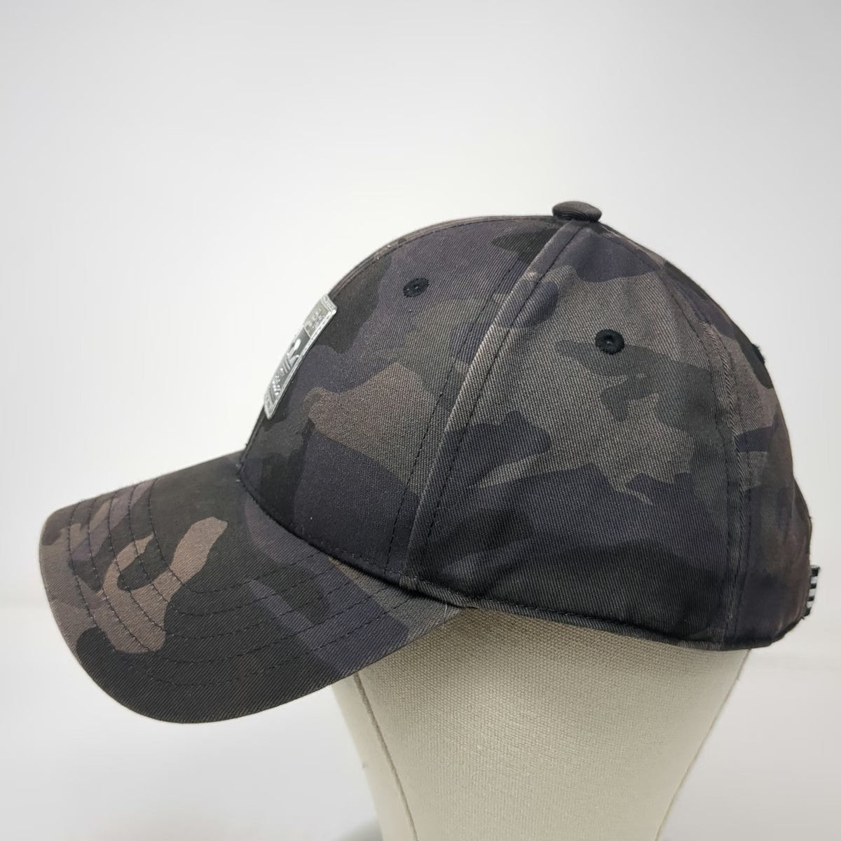 Adidas Baseball Cap Black Camo One Size Trefoil Logo Adjustable Plaque Hat