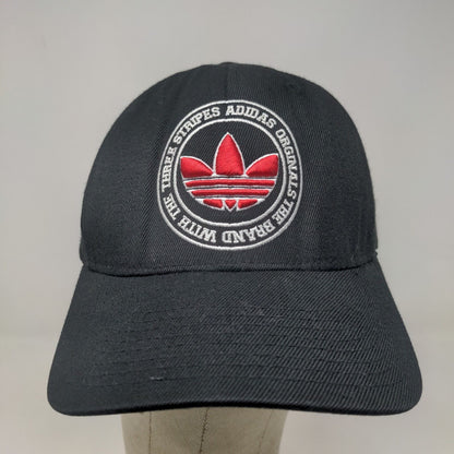 Adidas Men's Fitted Hat Black Size L-XL Embroidered Trefoil Logo Flexfit