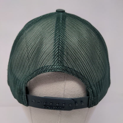 40 Snapback Mesh Back Trucker Hat Green OSFM Embroidered Richardson