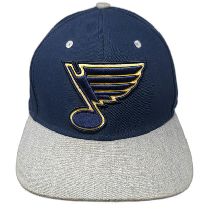 Fanatics St. Louis Blues NHL Snapback Hat Blue Gray One Size Flat Brim Sewn Logo