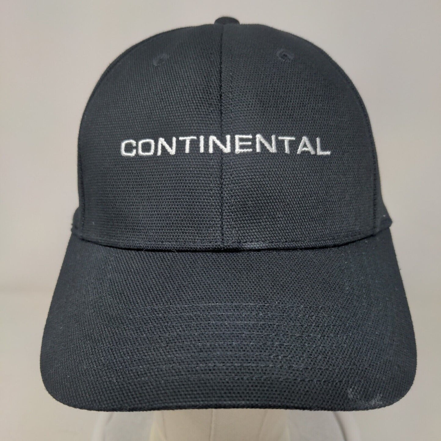 Continental Snapback Hat Black One Size Adjustable Embroidered Corner Stone