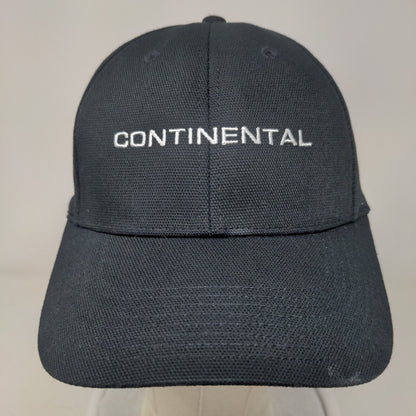 Continental Snapback Hat Black One Size Adjustable Embroidered Corner Stone
