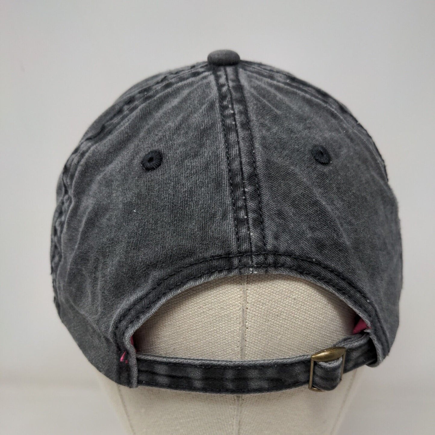 Vacay Babe Slideback Hat Black Gray OSFM Adjustable Embroidered Vented Holes