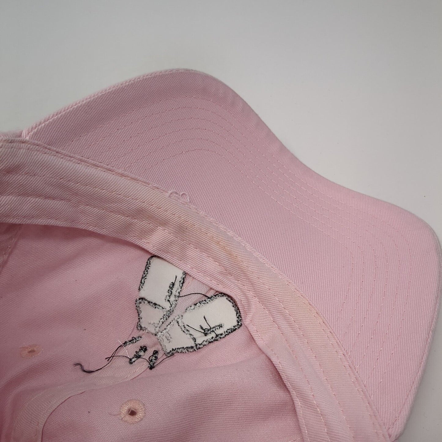 Unbranded Slideback Baseball Cap Pink One Size Adjustable Embroidered Cotton
