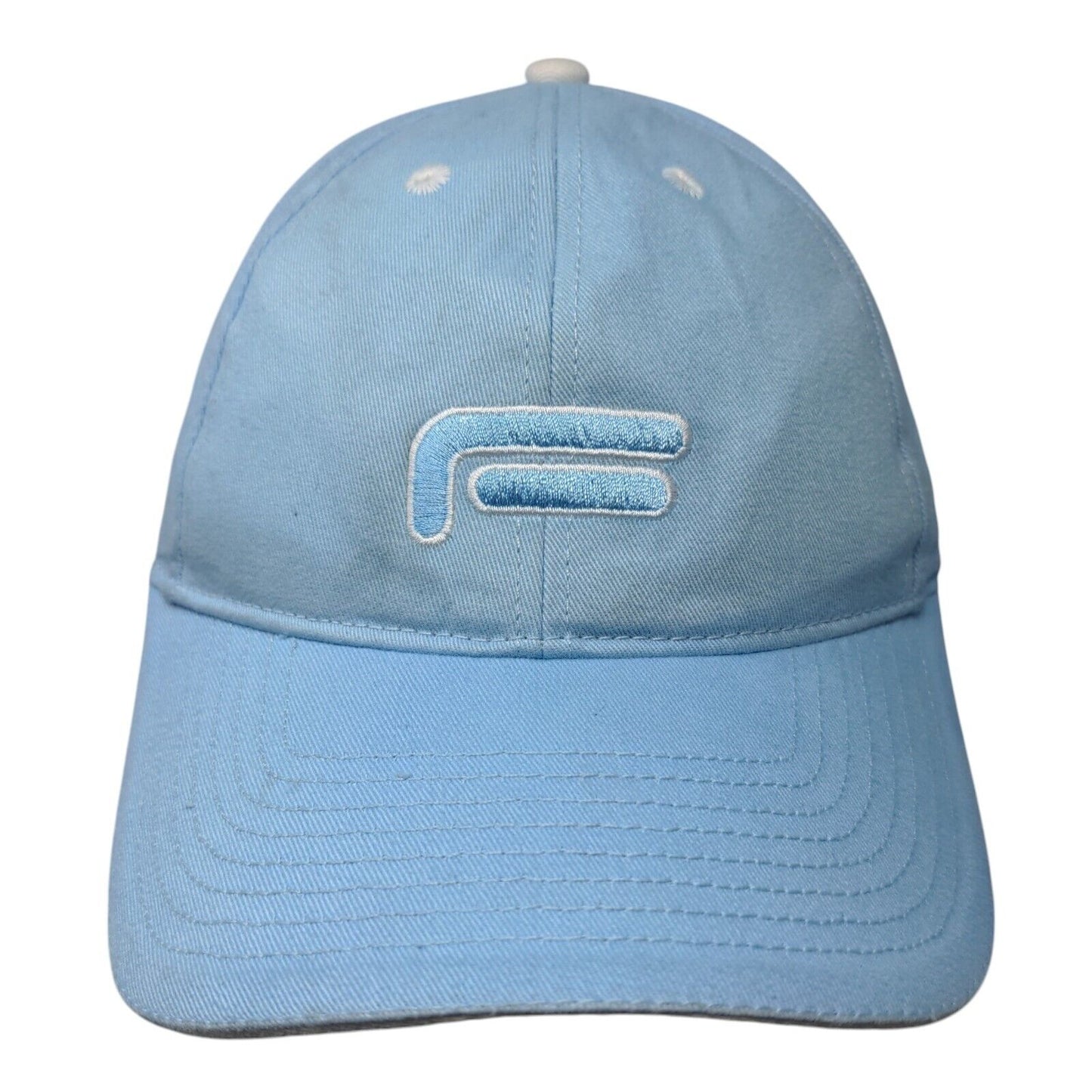 FILA Strapback Hat Blue One Size Embroidered Adjustable Solid 6 Panel