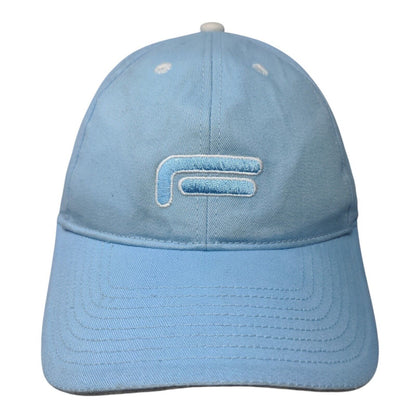 FILA Strapback Hat Blue One Size Embroidered Adjustable Solid 6 Panel