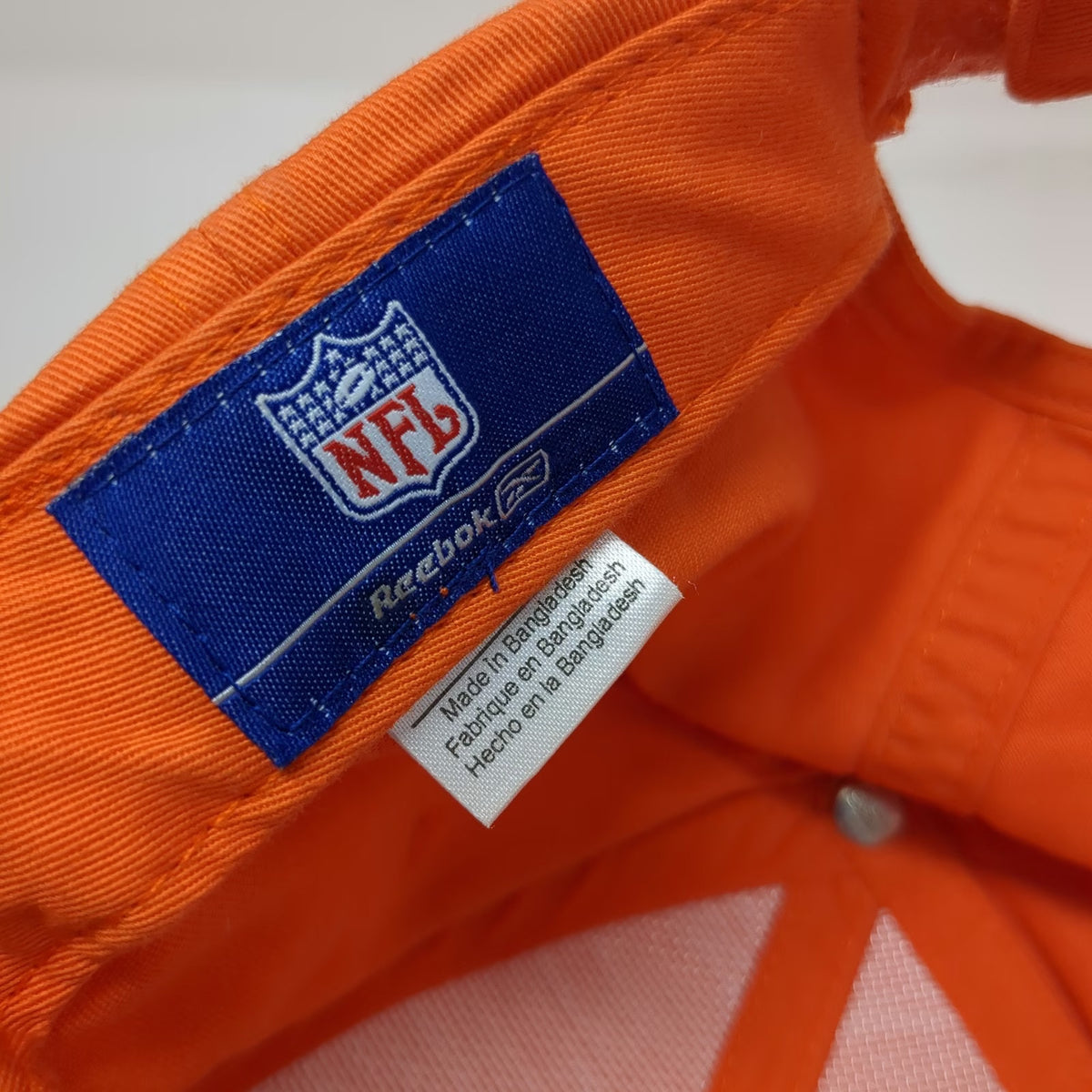 Reebok NFL Super Bowl XLI 2007 Orange One Size Baseball Cap Hat Strapback Cotton