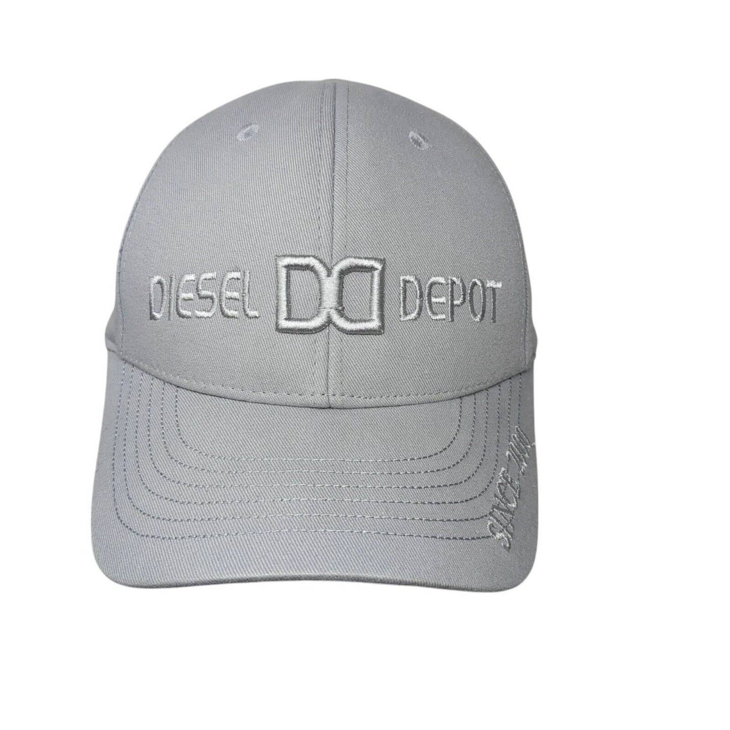 Diesel Depot Strapback Hat Gray One Size Solid Heavy Truck Specialists
