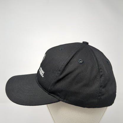 Spartan Steel Snapback Hat Black One Size Adjustable Embroidered Cap America