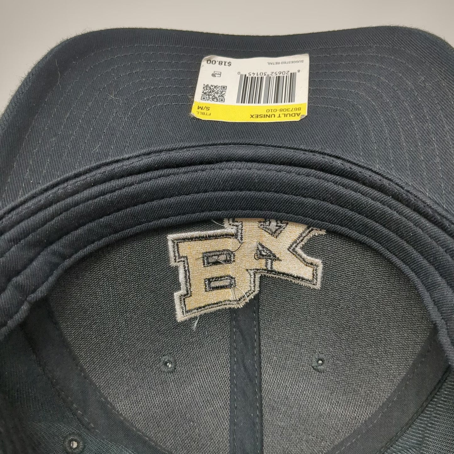 Nike Baseball Cap Black M BK Interlocking Logo Dri-FIT Classic99 Stretch Hat
