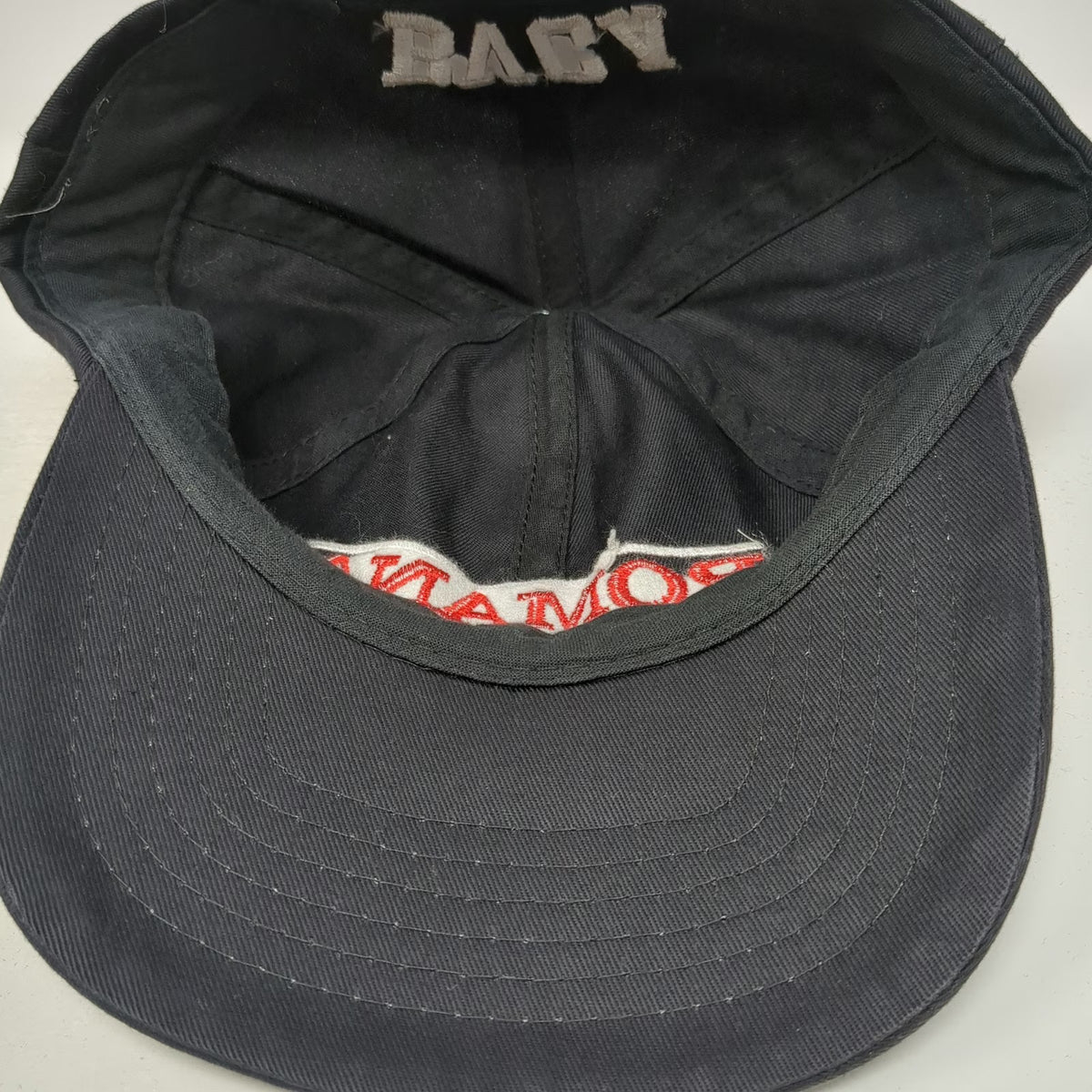 Romana Black Snapback Hat One Size BVCA Embroidered Business Logo Work Cap