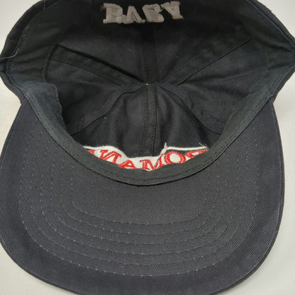 Romana Black Snapback Hat One Size BVCA Embroidered Business Logo Work Cap