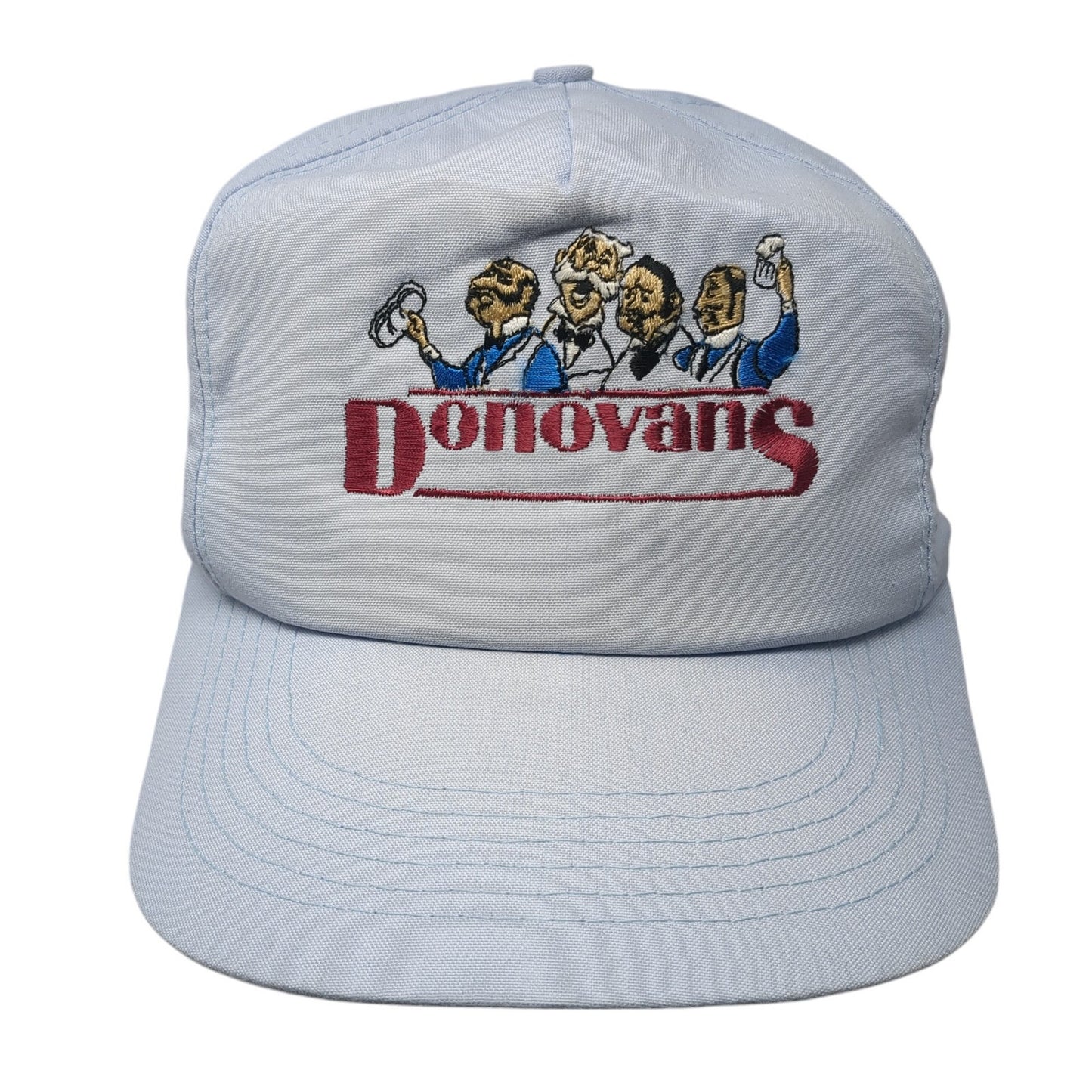 Donovans Slideback Baseball Cap Blue OS Adjustable Embroidered Pins & Patches