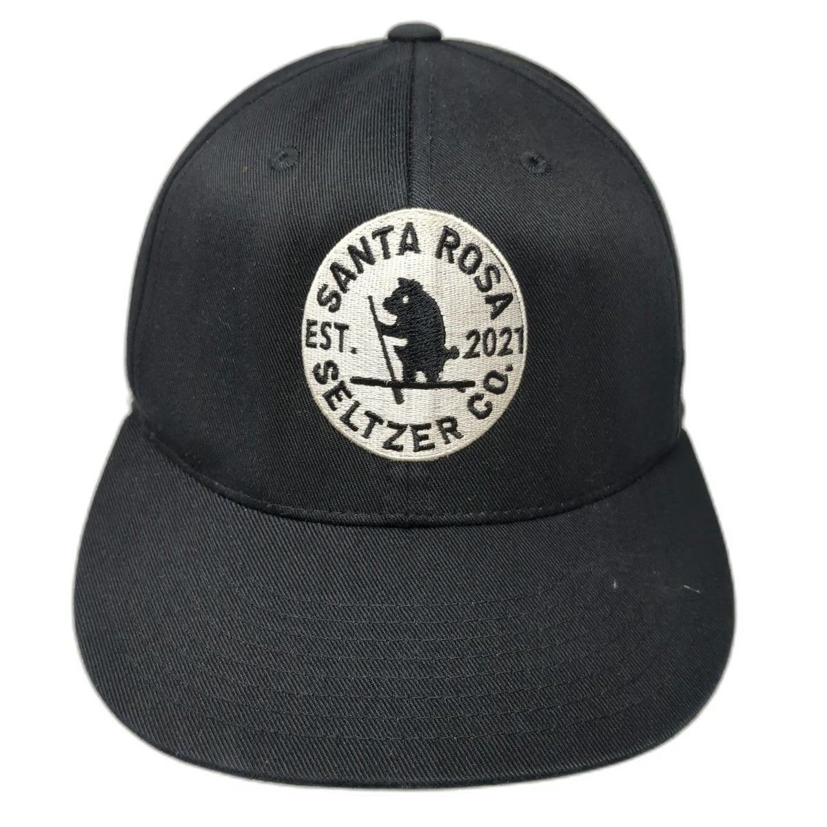Flexfit Baseball Cap Black XL Santa Rosa Seltzer Co Bear Paddleboard Stretch Hat