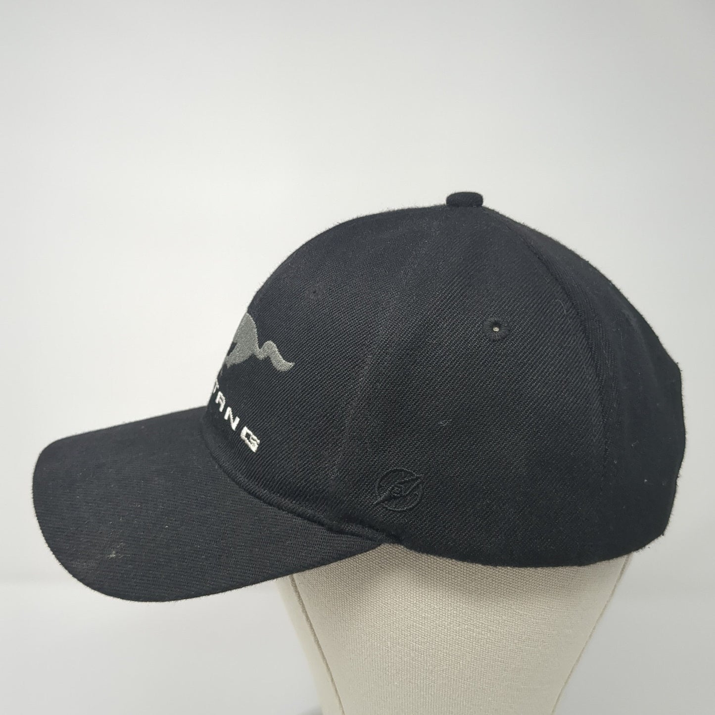 Mustang Slideback Hat Black One Size Adjustable Embroidered Open Road