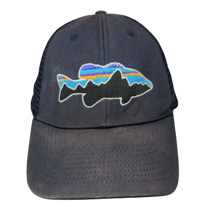 Patagonia Snapback Trucker Hat Blue One Size Embroidered Adjustable Mesh Back