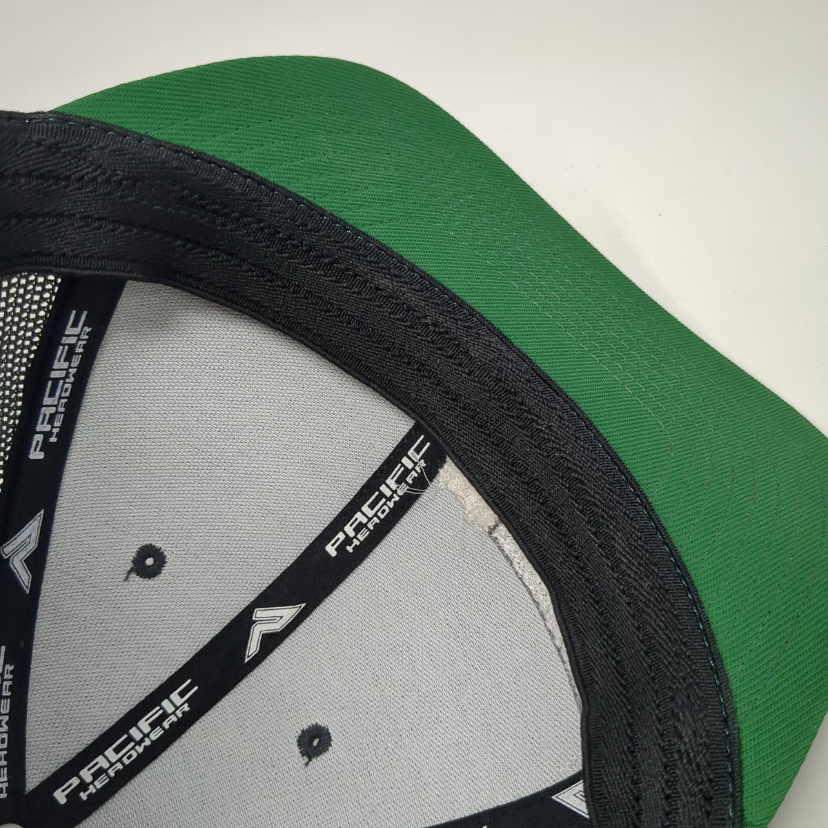 Pacific Headwear Baseball Cap Green Gray 7 3/8 Mesh Flexfit Timmy's Tree Service