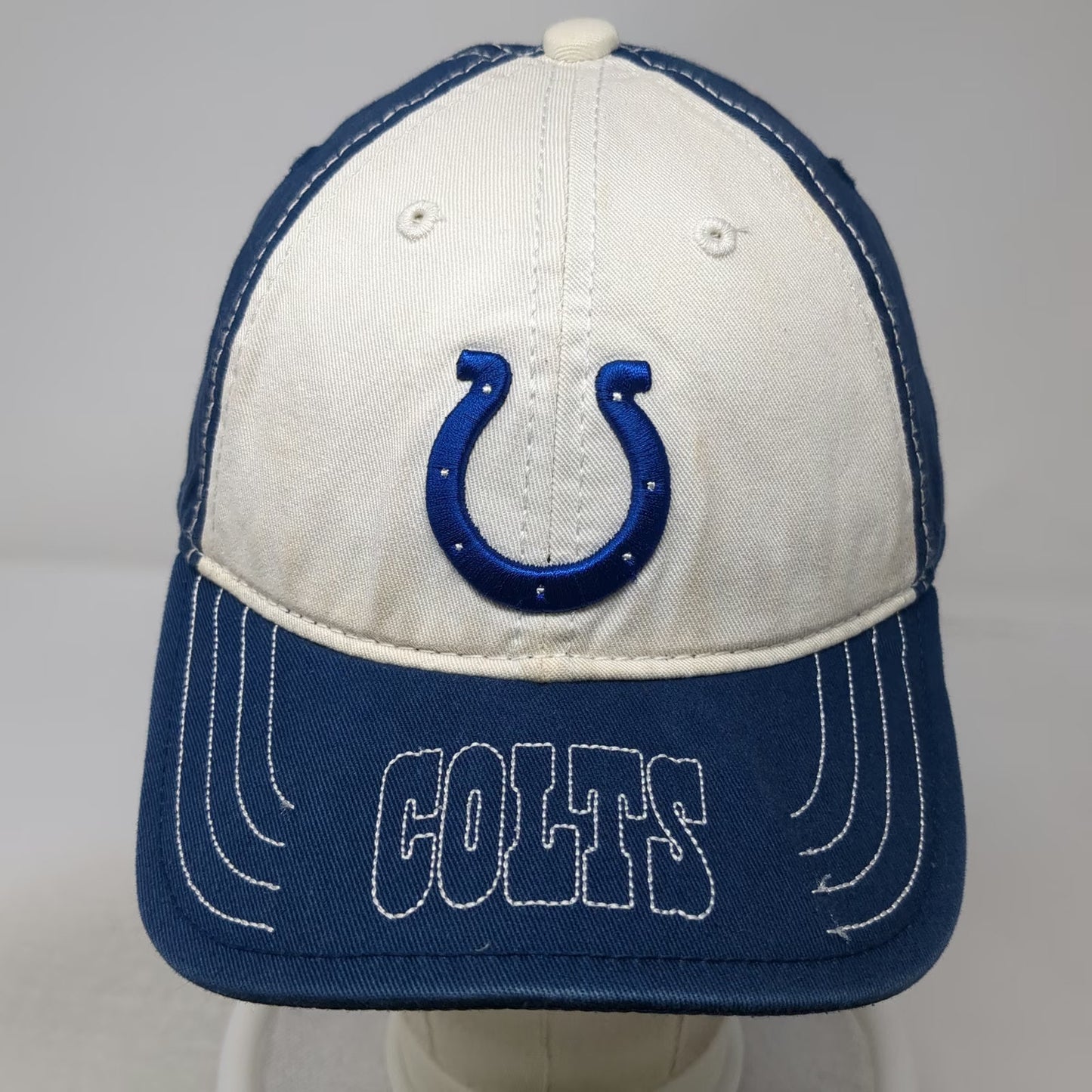 Indianapolis Colts NFL Team Apparel Blue One Size Cap Hat Horseshoe Logo Stitch