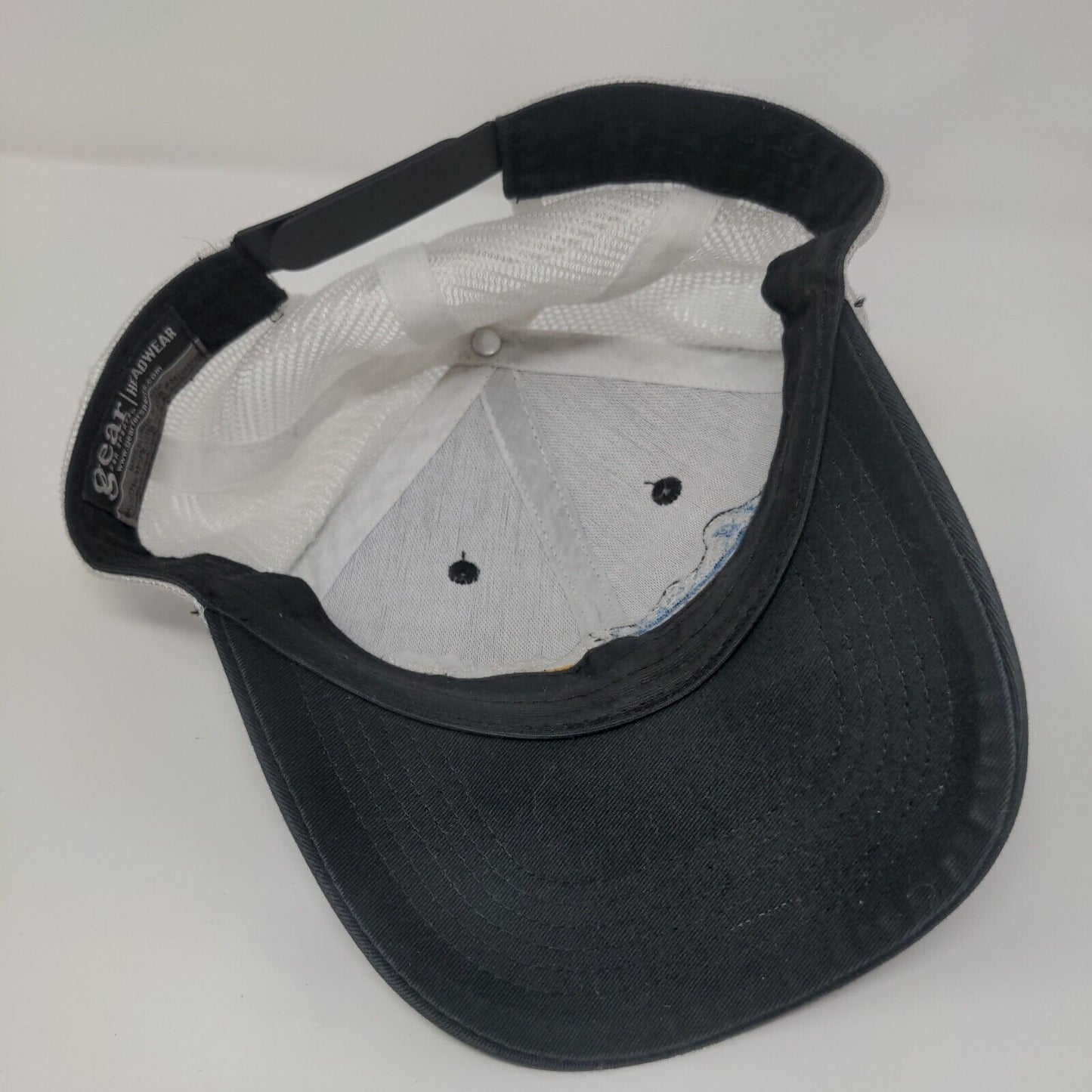 Redfish Lake Lodge Snapback Trucker Hat Black One Size Mesh Back Gear For Sports