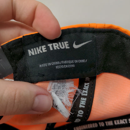 Nike Air Snapback Hat Orange OSFA Adjustable Vent Holes Colorblock