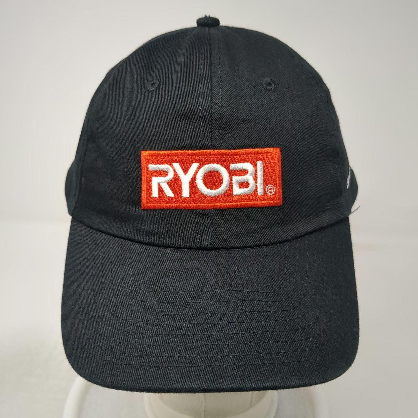 Ryobi Baseball Cap Black One Size Home Depot Embroidered Logo Strapback Hat Work