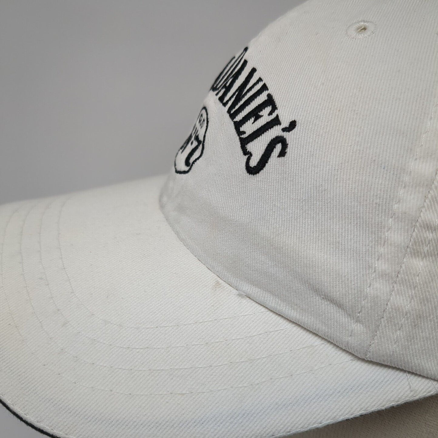 Jack Daniel's Old No.7 Strapback Hat White One Size Adjustable Embroidered