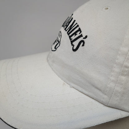 Jack Daniel's Old No.7 Strapback Hat White One Size Adjustable Embroidered