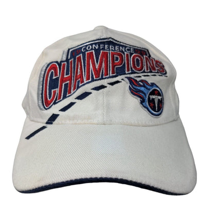 SPL 28 Men's Strapback Hat White OSFA Embroidered Tennessee Titans Logo