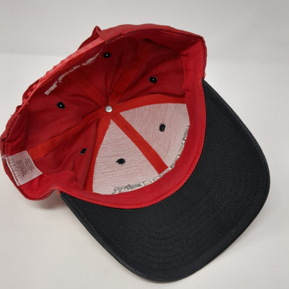 Skeeter Snapback Hat Red One Size Adjustable Eat Sleep Fish Colorblock