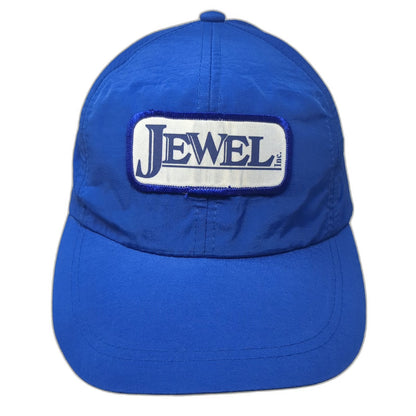 Jewel Inc Blue Snapback Hat One Size Nylon Patch Logo Unstructured 6 Panel