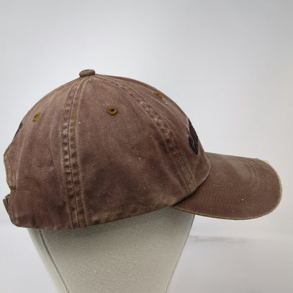 Caterpillar Baseball Cap Brown One Size Slideback Frayed Edge Dirt Slogan Hat