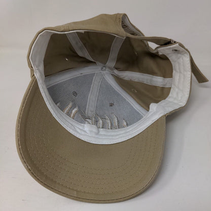 Unbranded Slideback Hat Tan OSFM Embroidered Adjustable Vent Holes