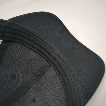 Outdoor Cap Trucker Hat Black One Size American Flag Leather Patch Snapback Hat