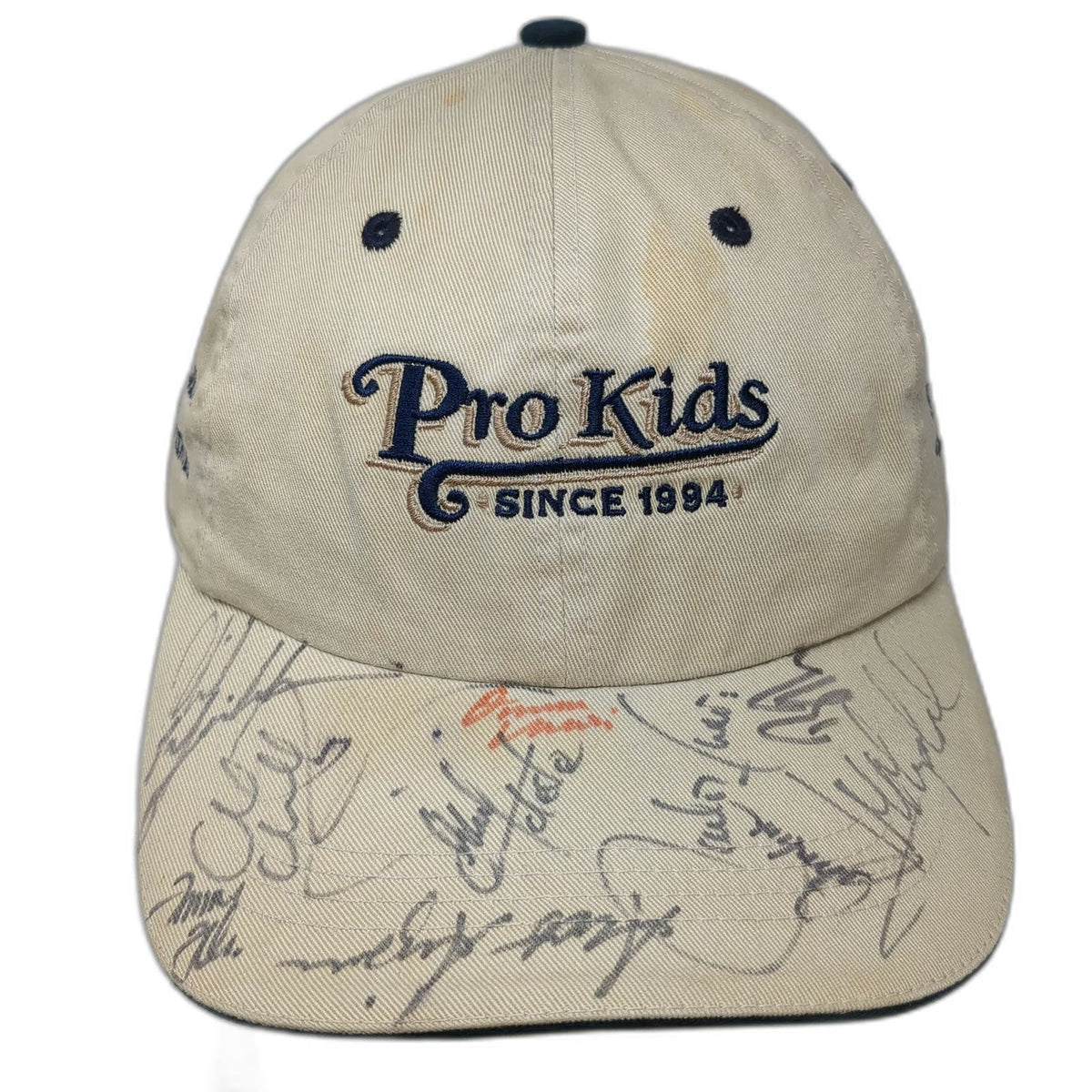 Ahead Pro First Tee San Diego Golf Baseball Cap Beige OSFM Hat Autographed