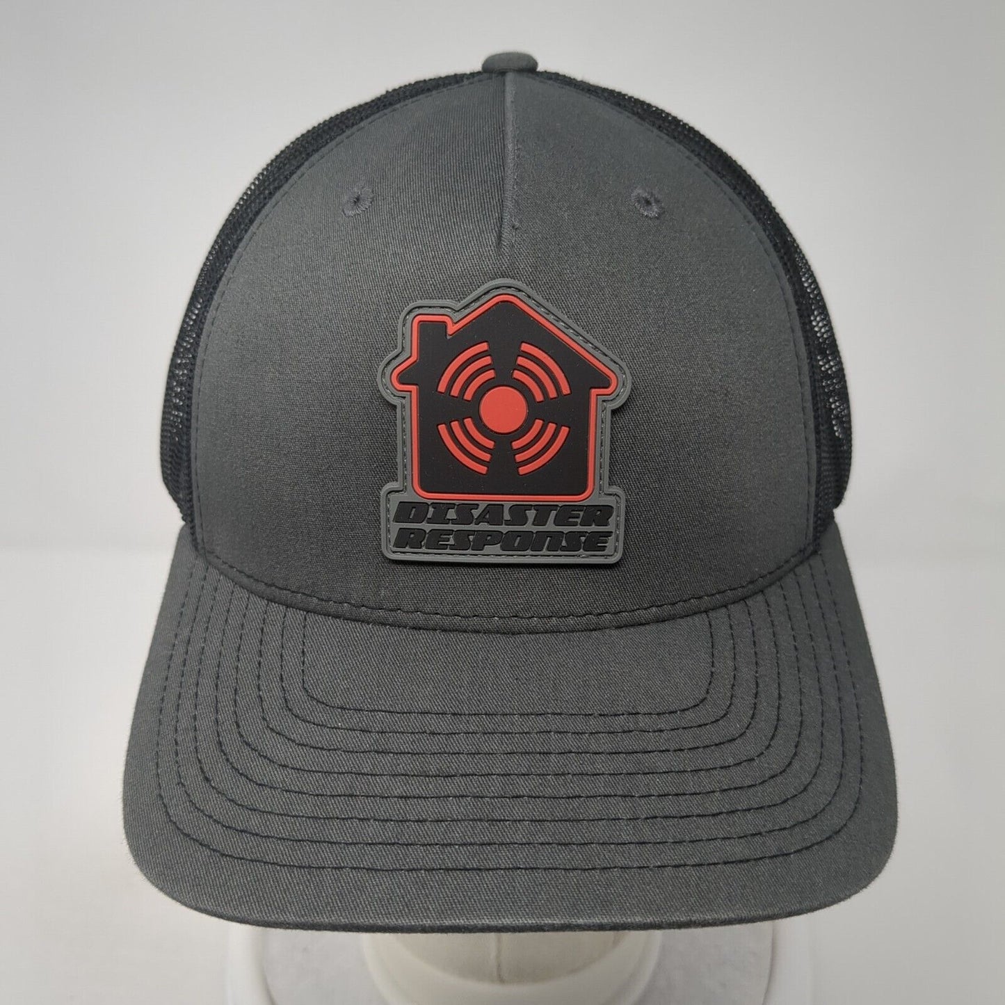 Disaster Response Snapback Trucker Hat Gray OS Adjustable Mesh Back 6 Panel