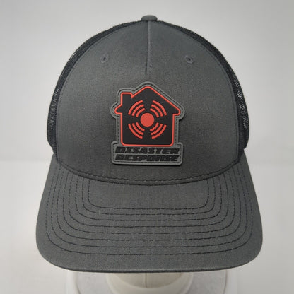 Disaster Response Snapback Trucker Hat Gray OS Adjustable Mesh Back 6 Panel
