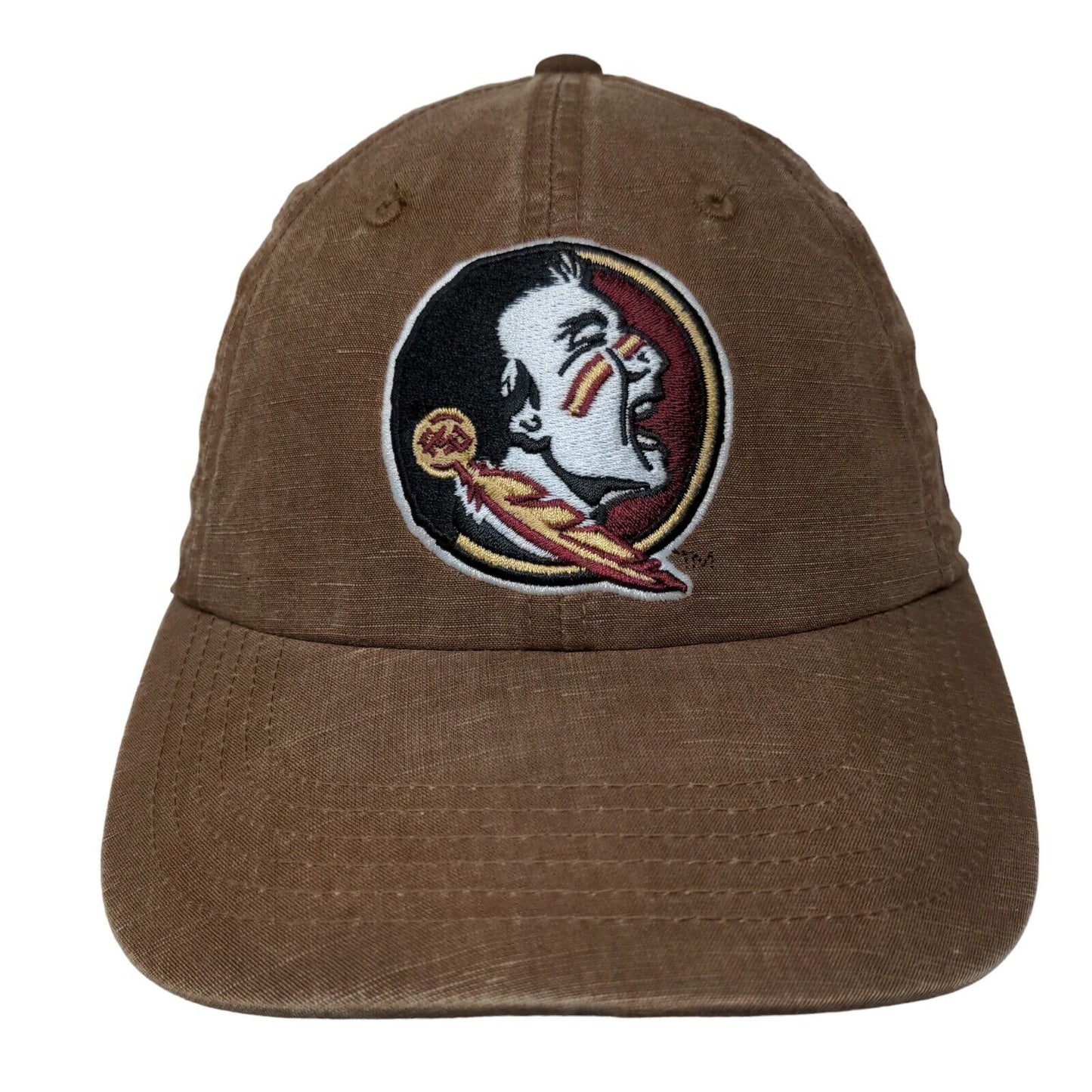 Florida State Seminoles Slideback Hat Brown OSFA Embroidered Logo NCAA TOW