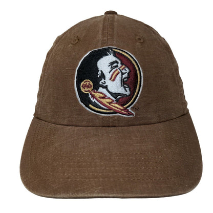 Florida State Seminoles Slideback Hat Brown OSFA Embroidered Logo NCAA TOW