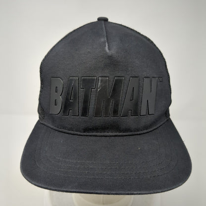 Batman Adult Snapback Trucker Hat Black One Size Adjustable Mesh Back Six Flags