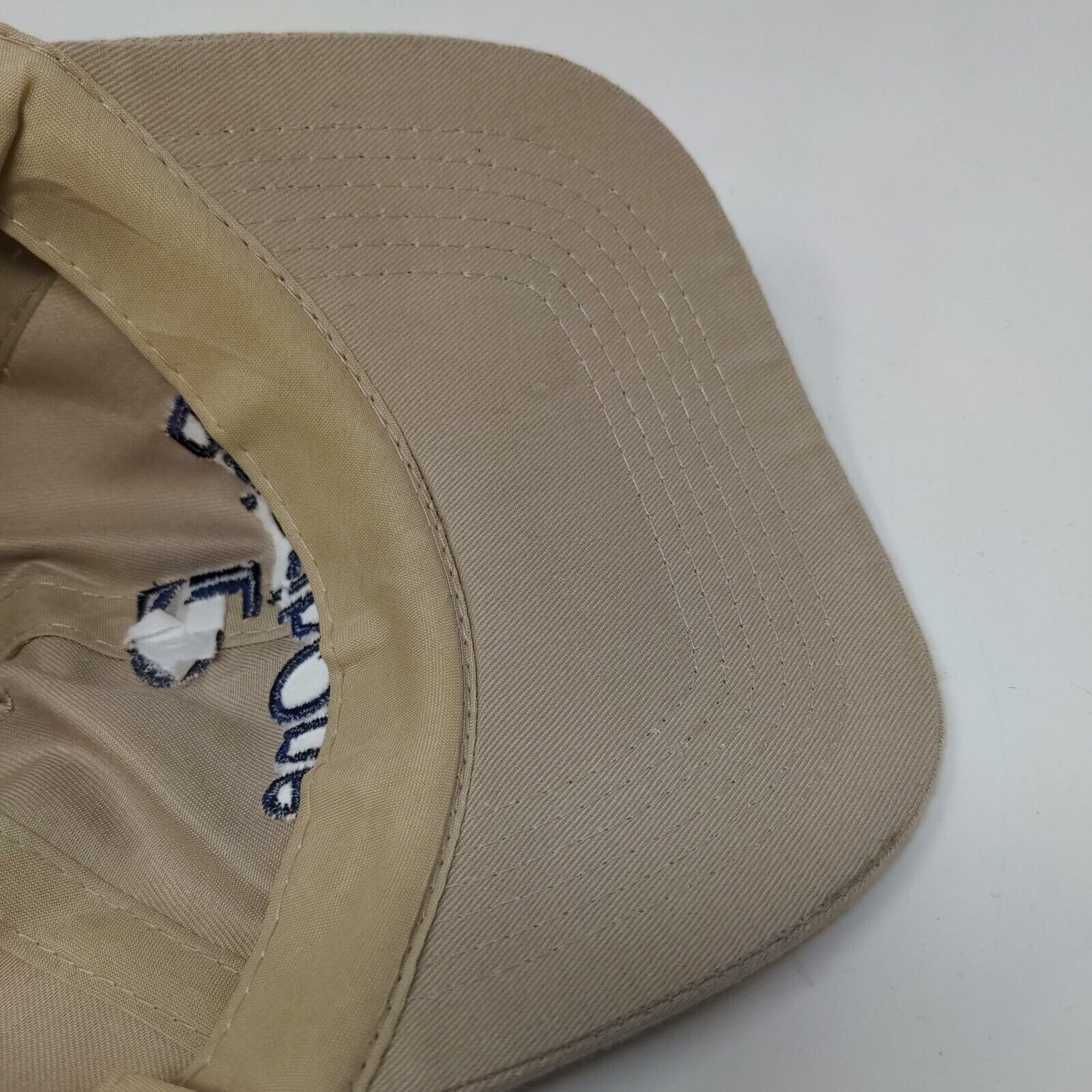 Priority One Strapback Hat Tan OSFA Embroidered Adjustable 6 Panel