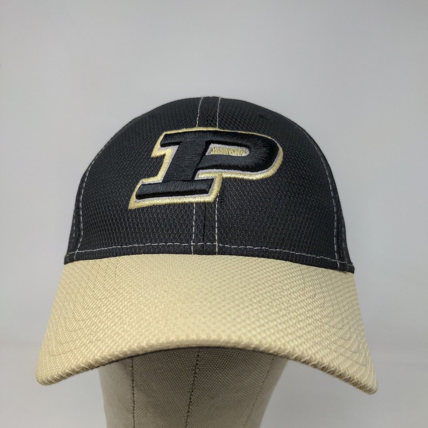 New Era Mens Strapback Hat black Gold Adjustable Embroidered Purdue Boilermakers