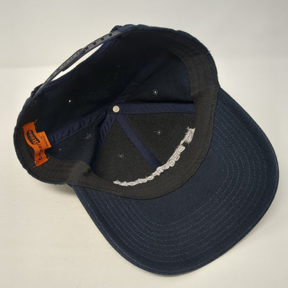 Bigger Pockets Snapback Hat Blue One Size Adjustable Embroidered Corner Stone