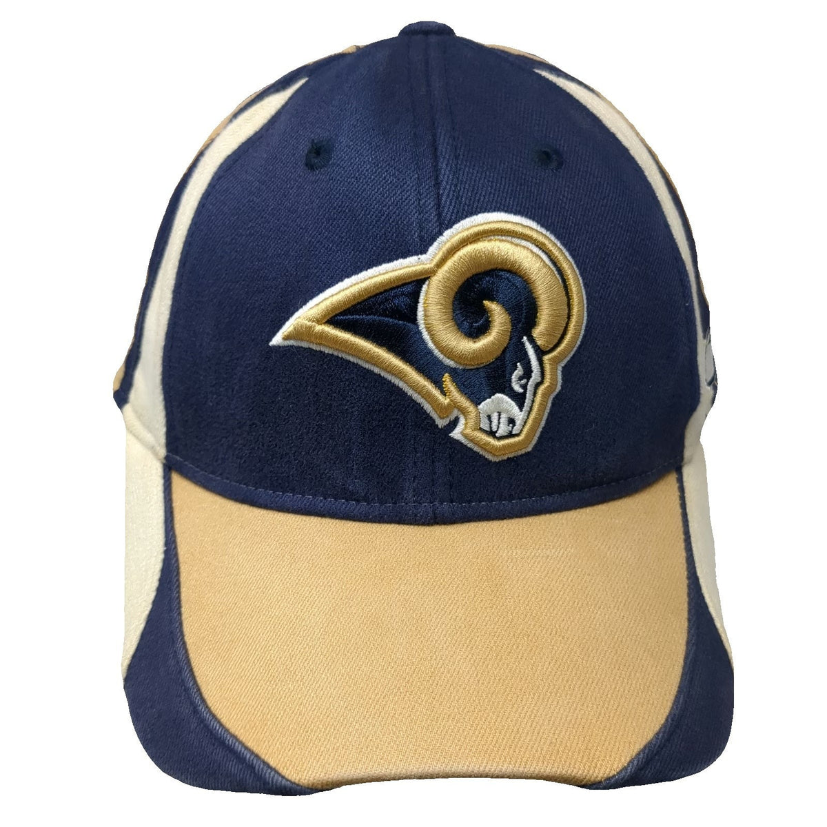 St Louis Rams NFL Reebok Blue Gold One Size Stretch Fit Contrast Panel Logo Hat