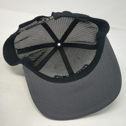 Richardson Trucker Hat Gray One Size Mullet Patch Mesh Back Snapback Curved Brim
